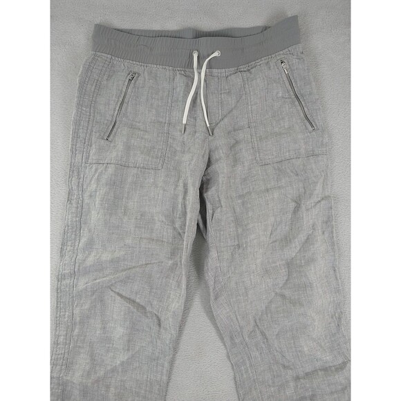 Athleta Cabo Linen Jogger Women's 10 Gray Lightweight 405720-06 - Picture 2 of 9